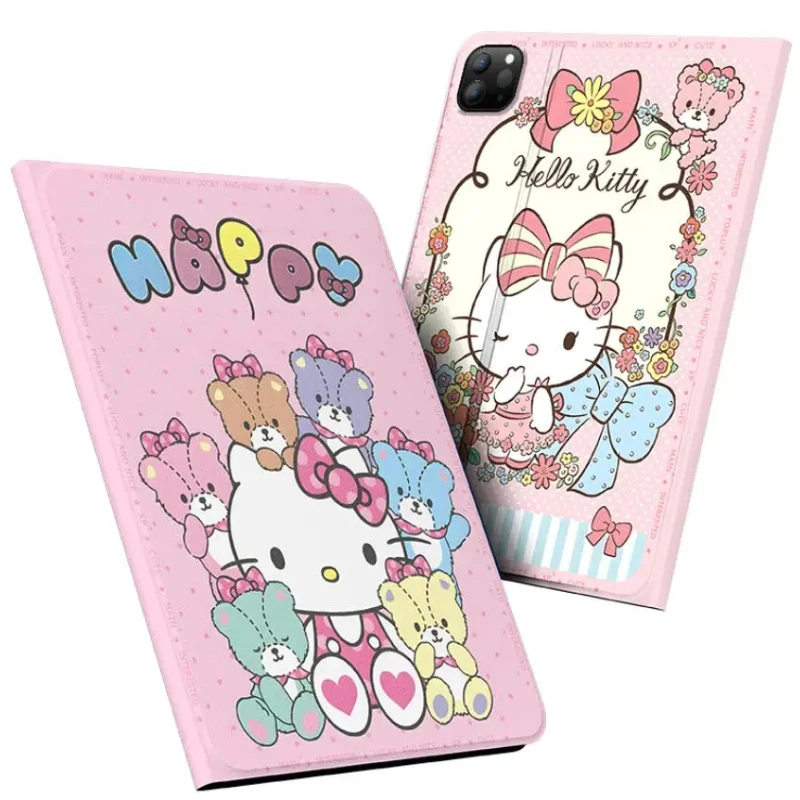 

MINISO Hello Kitty For ipad case ipad9 10 11 A16 10.9in 11in Protective case Air3 4 5 M2 M3 Pro4 5 6 12.9in M4 13in Tablet Cover