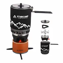 STARCAMP 1800ml Outdoor Camping Cooking System Hiking Fastboil Jet Cooker Gas Stove Gas Burner With Pot