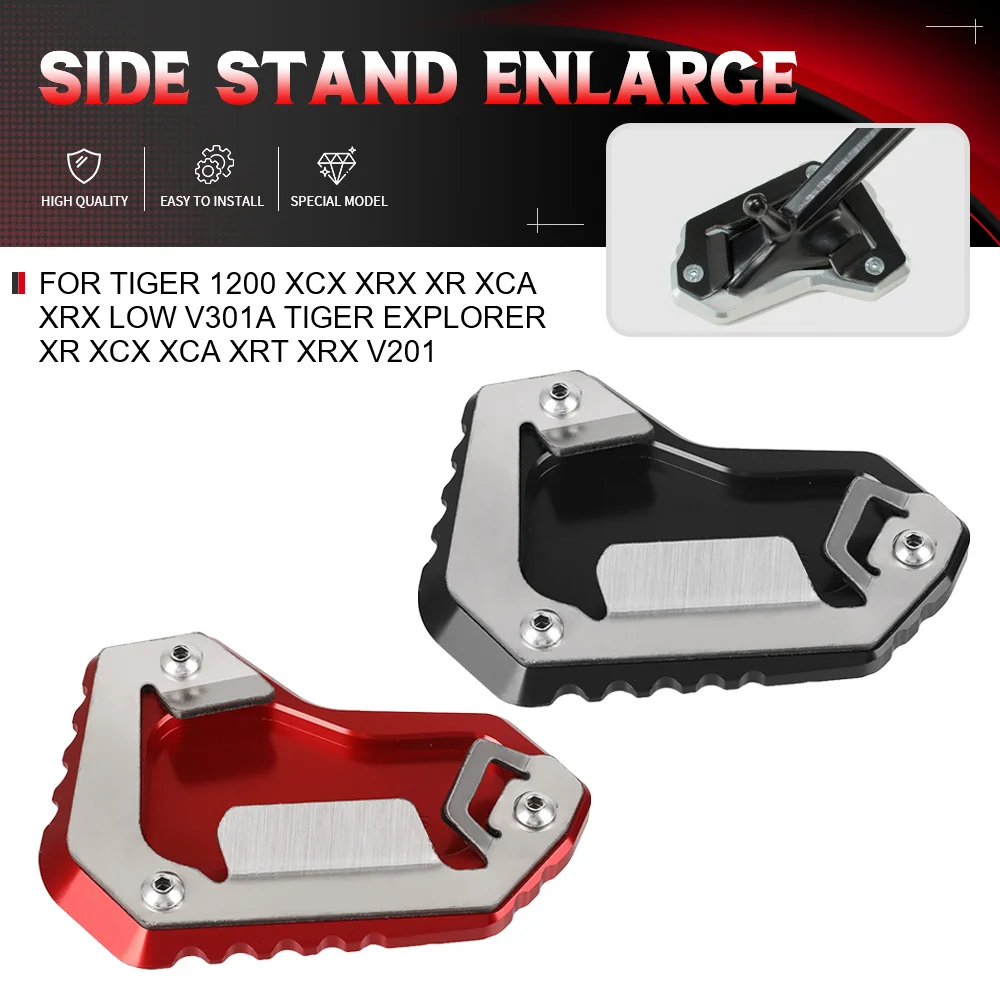 

For Tiger 1200 XCX XRX XR XCA XRX Low V301A Tiger Explorer XR XCx XCa XRt XRx V201 Kickstand Side Stand Enlarger Plate Kickstand