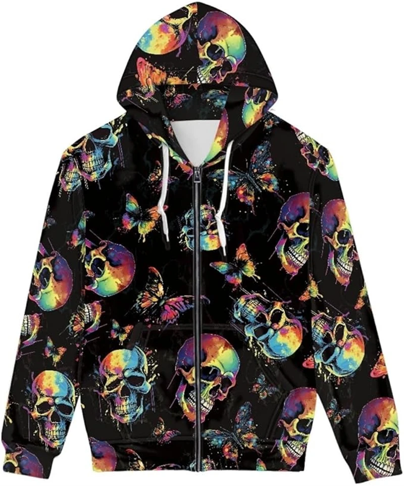 خمر ثلاثية الأبعاد مطبوعة الكرتون زهرة نمط قلنسوة بسحاب النساء الرجال بلايز عادية ربيع الخريف موضة المتضخم للجنسين بلوزات