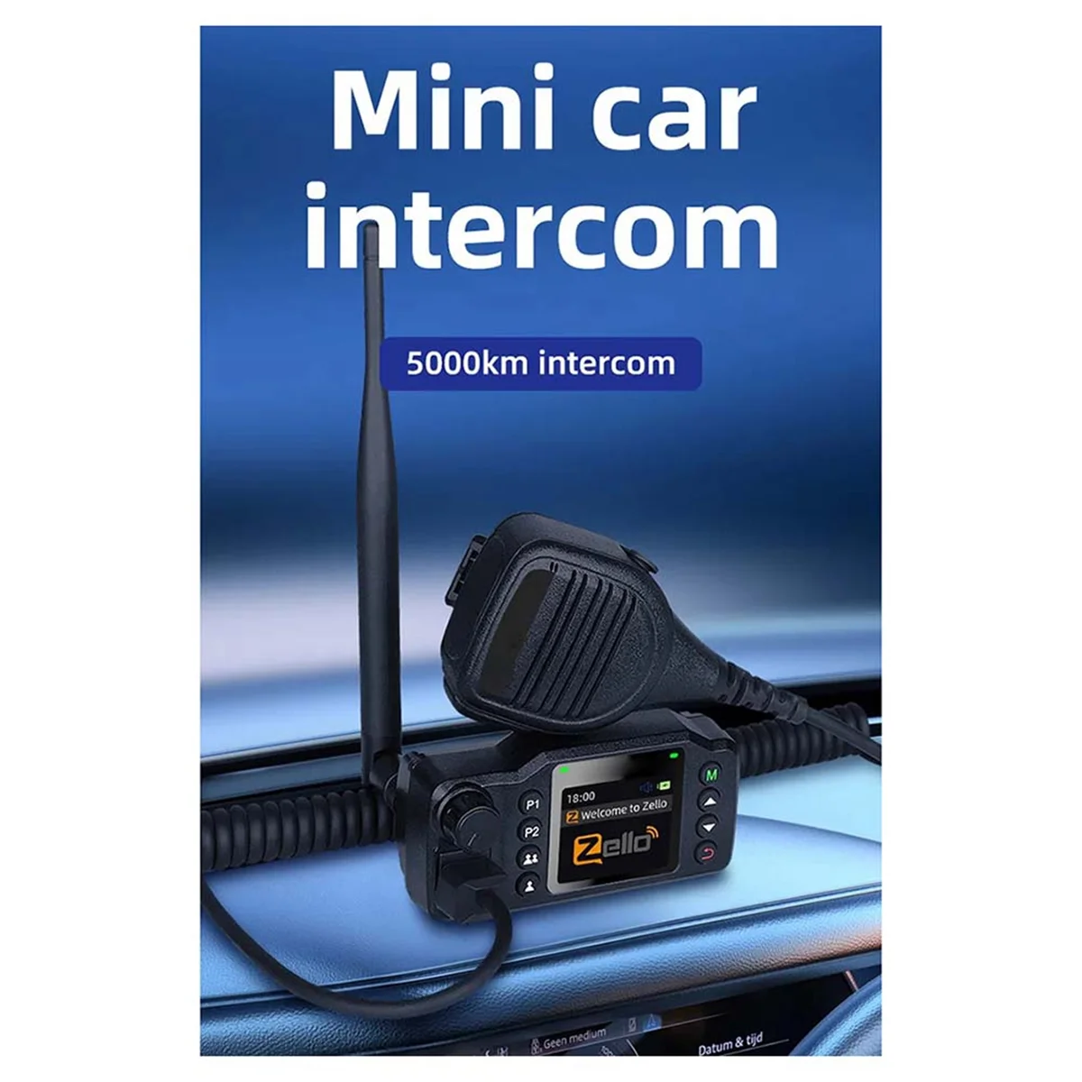 

ADEGBO-Improved Zello 4G Full Band Radio Car Intercom Communicator Set