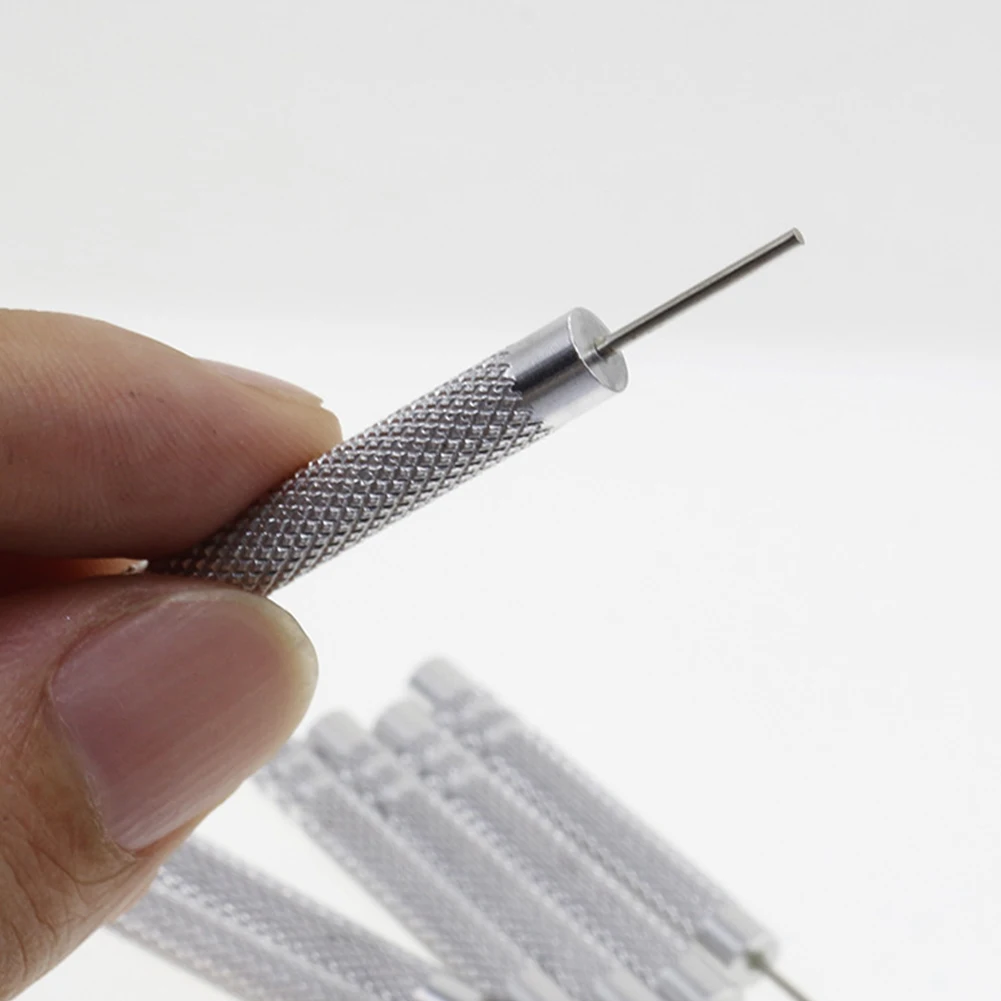 10 stuks 0.7mm/0.8mm/0.9mm/1.0mm Ijzeren Pin Punch Set Metalen Horloge band Reparatie Tools Voor Verwijderen Aanpassen Assembleren Handje