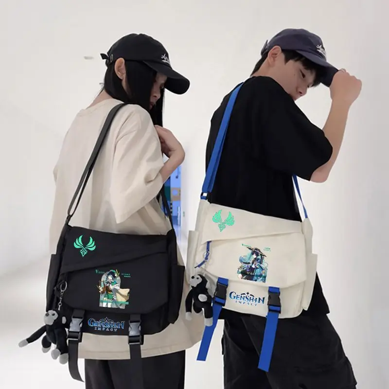 

Genshin Impact Anime Merchandise Scaramouche Nasida Manyo Hu Tao Xiang Two-Dimensional Student Single Shoulder Crossbody ANI