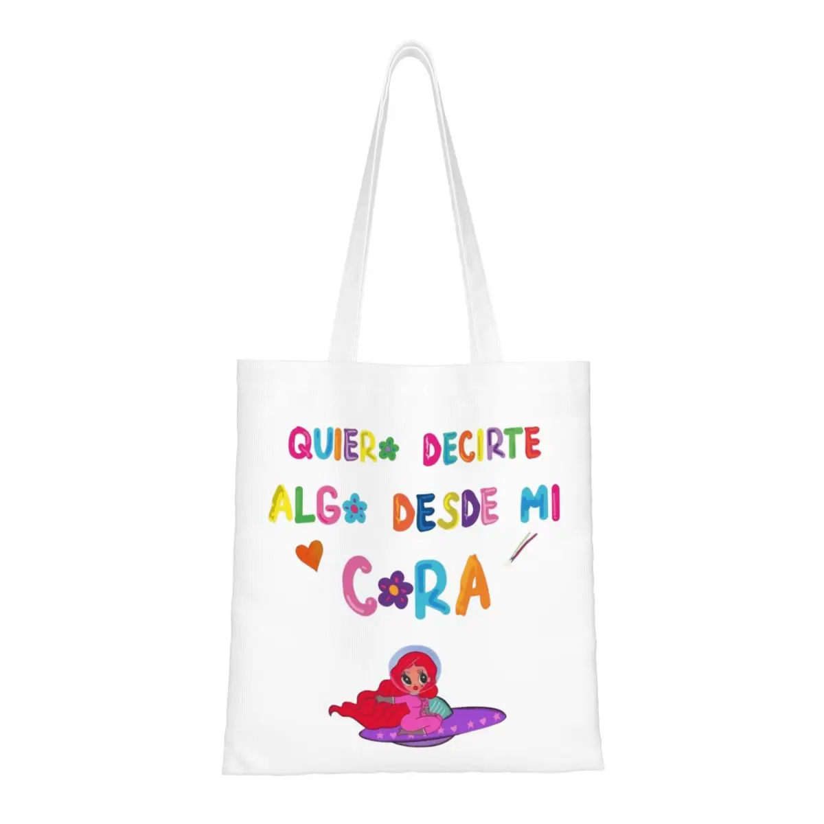 

MERCURIO KAROL G LYRICS TOUR Canvas Tote Handbag Shoulder Bags Reusable Shopper Bags for Unisex