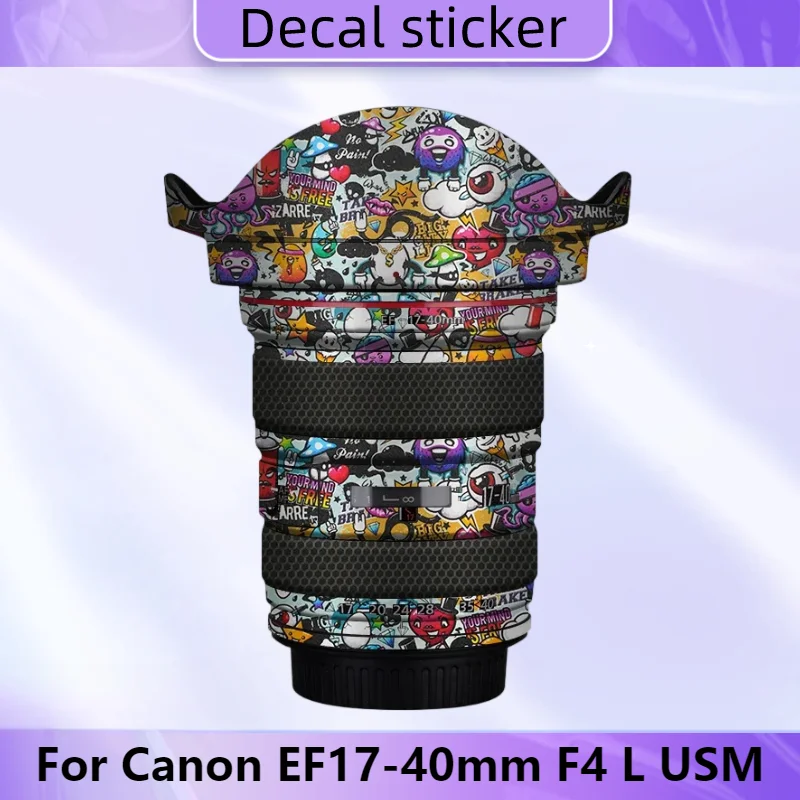 キヤノンef17-40mm-f4-l-usmレンズ用カスタムステッカー-デカールスキン-ef17-40-f4レンズステッカー-キヤノン17-40-f4レンズ用ラップカバー-1740