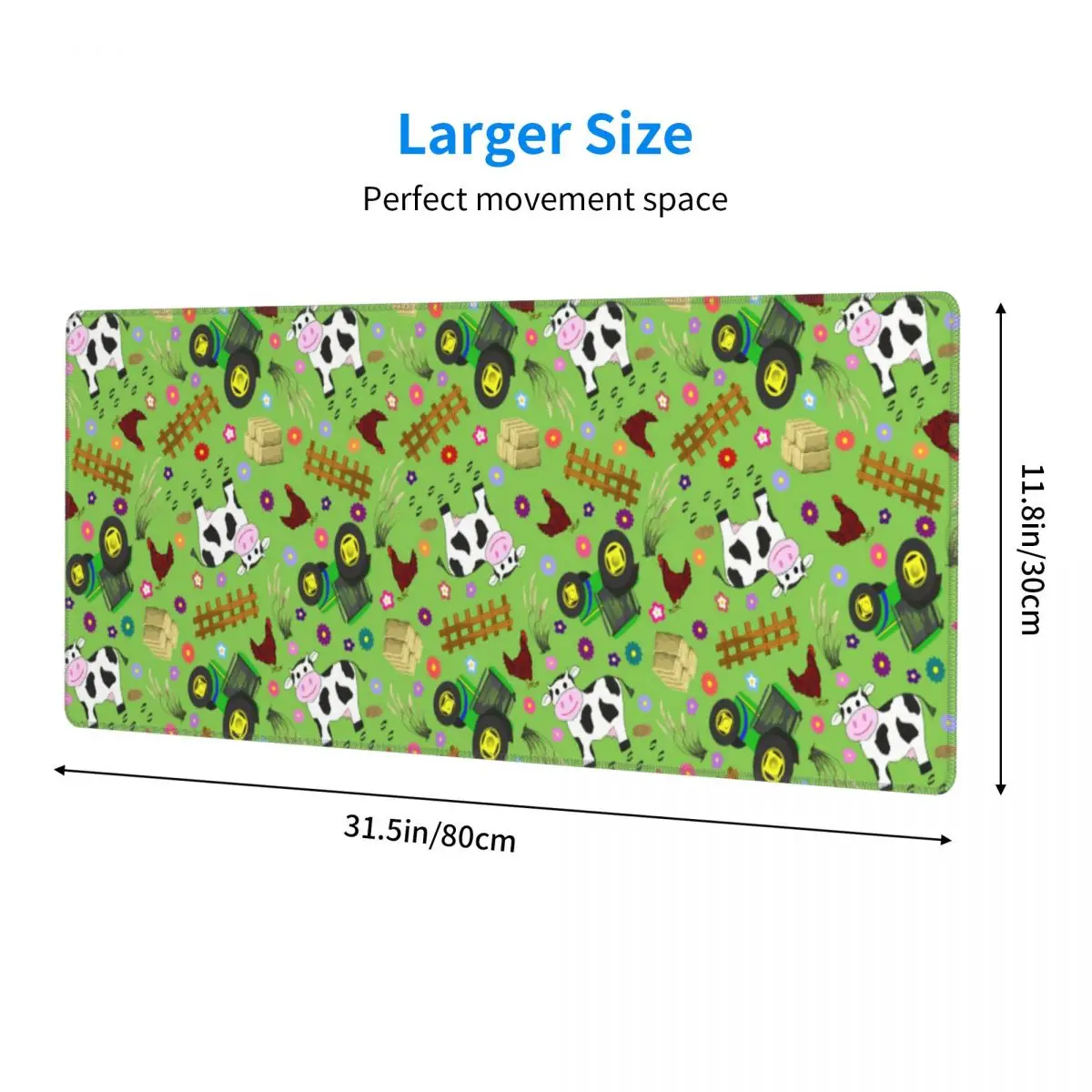 Large Mouse Pad Farmyard Cow And Tractor Gamer PC Laptop Mats Keyboard Carpet Computer Gaming Office Accessories Desk Mat