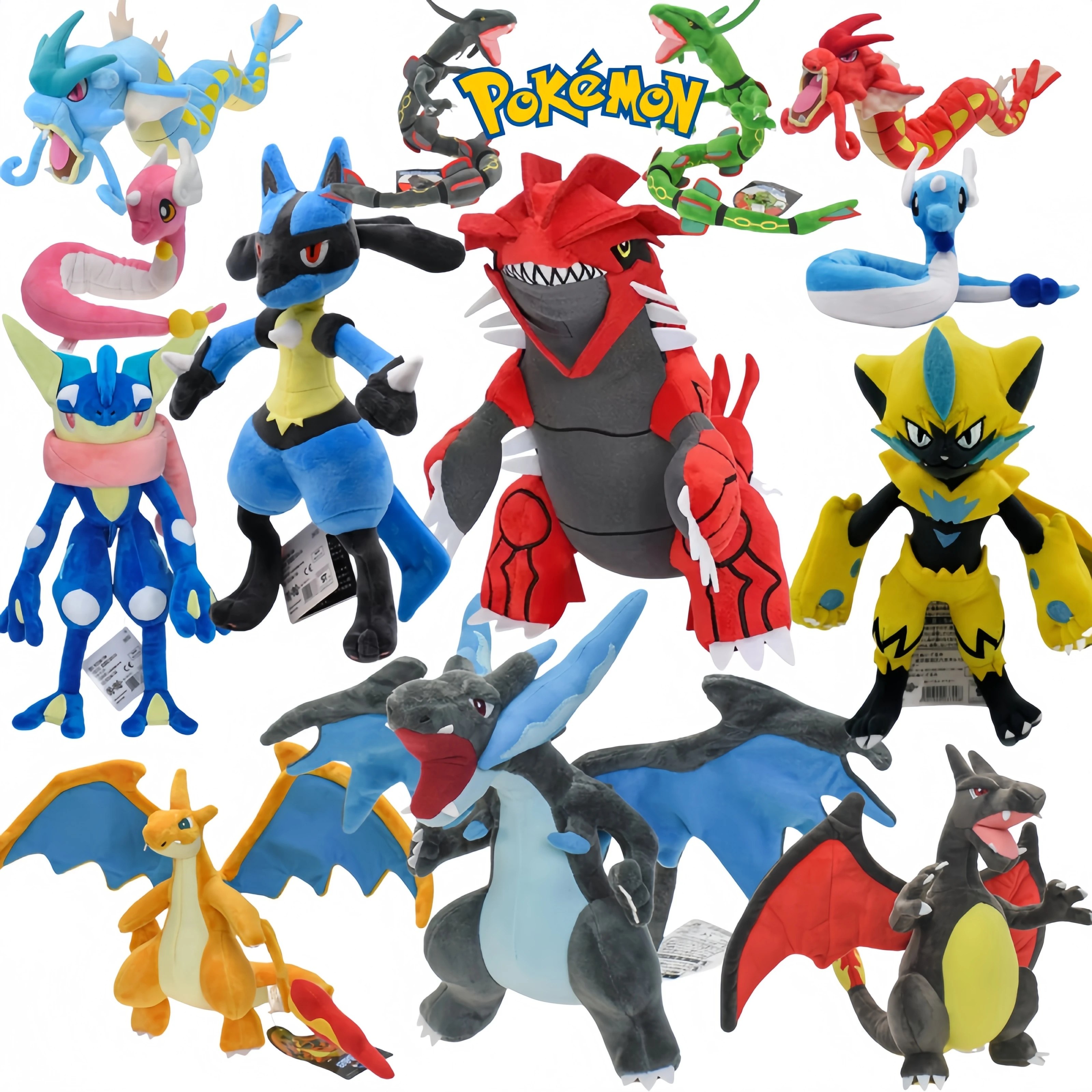 포켓몬 그로돈 플러시 샤이니 차리자드 루카리오 가야라도스 샤이니 레이쿠자 그레닌자 수도우도 애니메이션 인형 펠루체 어린이 크리스마스 선물