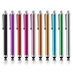 10 parça Stylus kalem evrensel Stylus dokunmatik ekran kalem Smartphone Tablet için iphone iPad Samsung Galaxy için hafif stylus