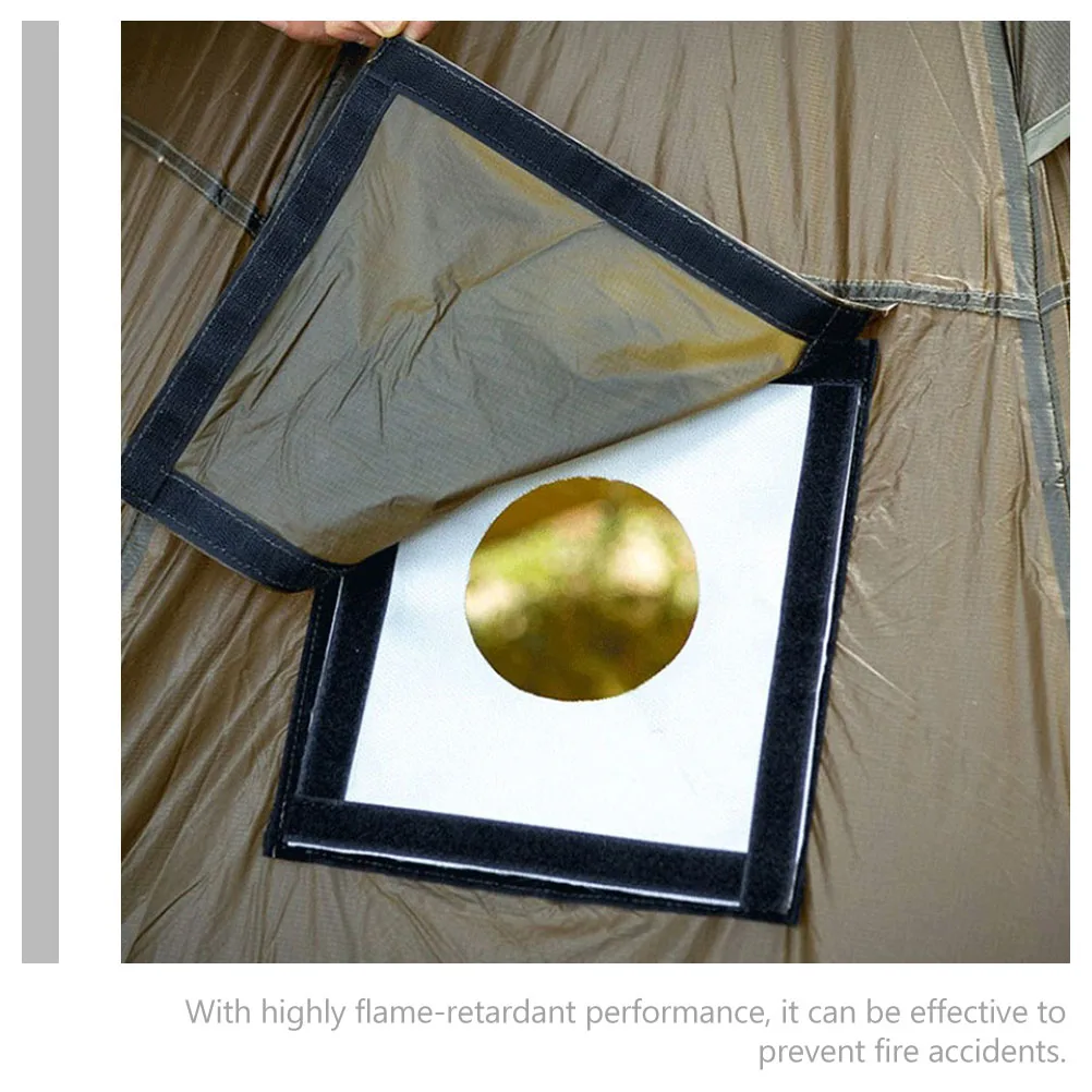 

Tent Stove Jack Flame-Retardant Fiberglass Ring For Hot Tent Outdoor Camping Stove Chimney Protector Anti-Scald Tool