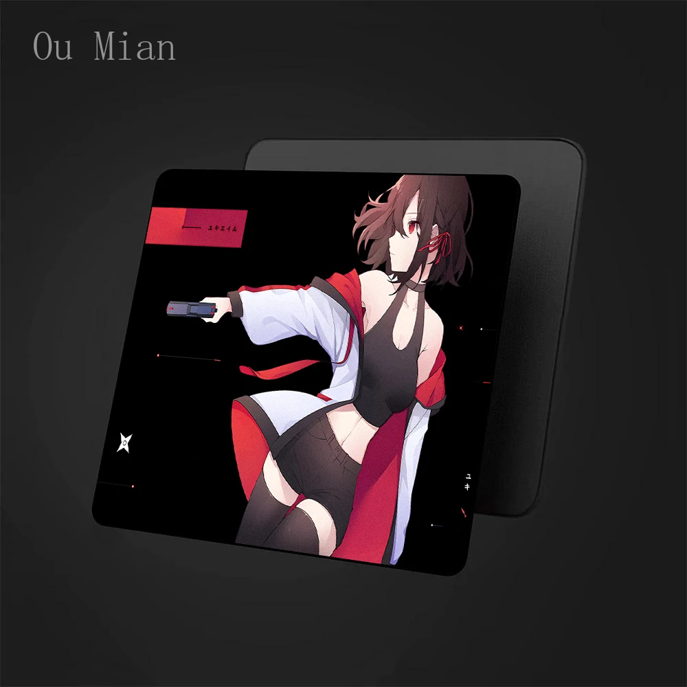 Game Premium Balance Mouse Mat 45x40CM YUki Aim Anime Mousepad Professional Gaming E-Sports Game Mouse Pad Locking Edge Desk Mat