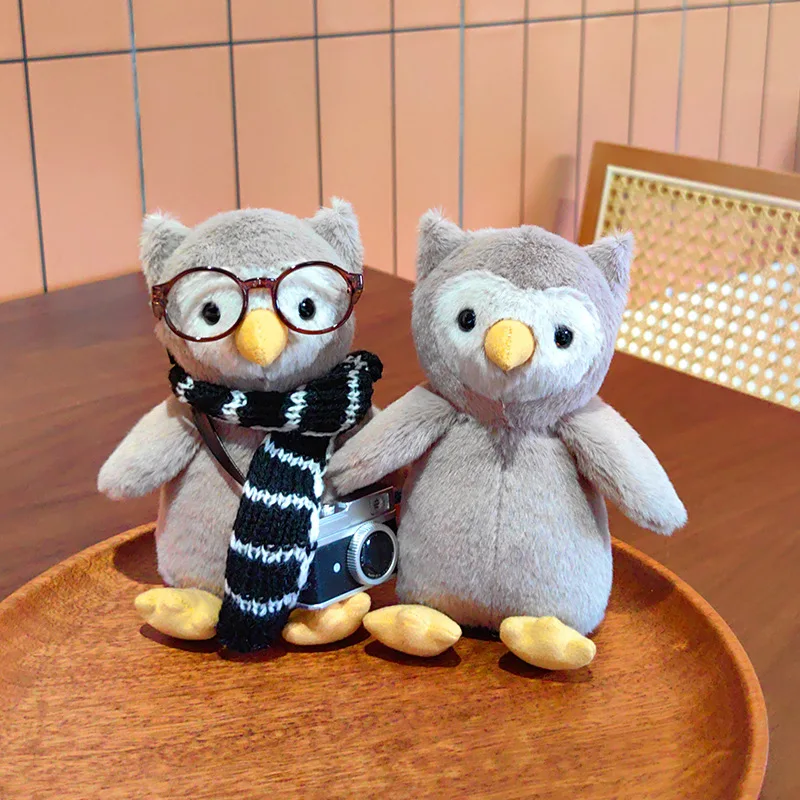 13/16cm Napett Owl Doll Plush Toy Glasses Owl Doll Children's Sleeping Doll Gift