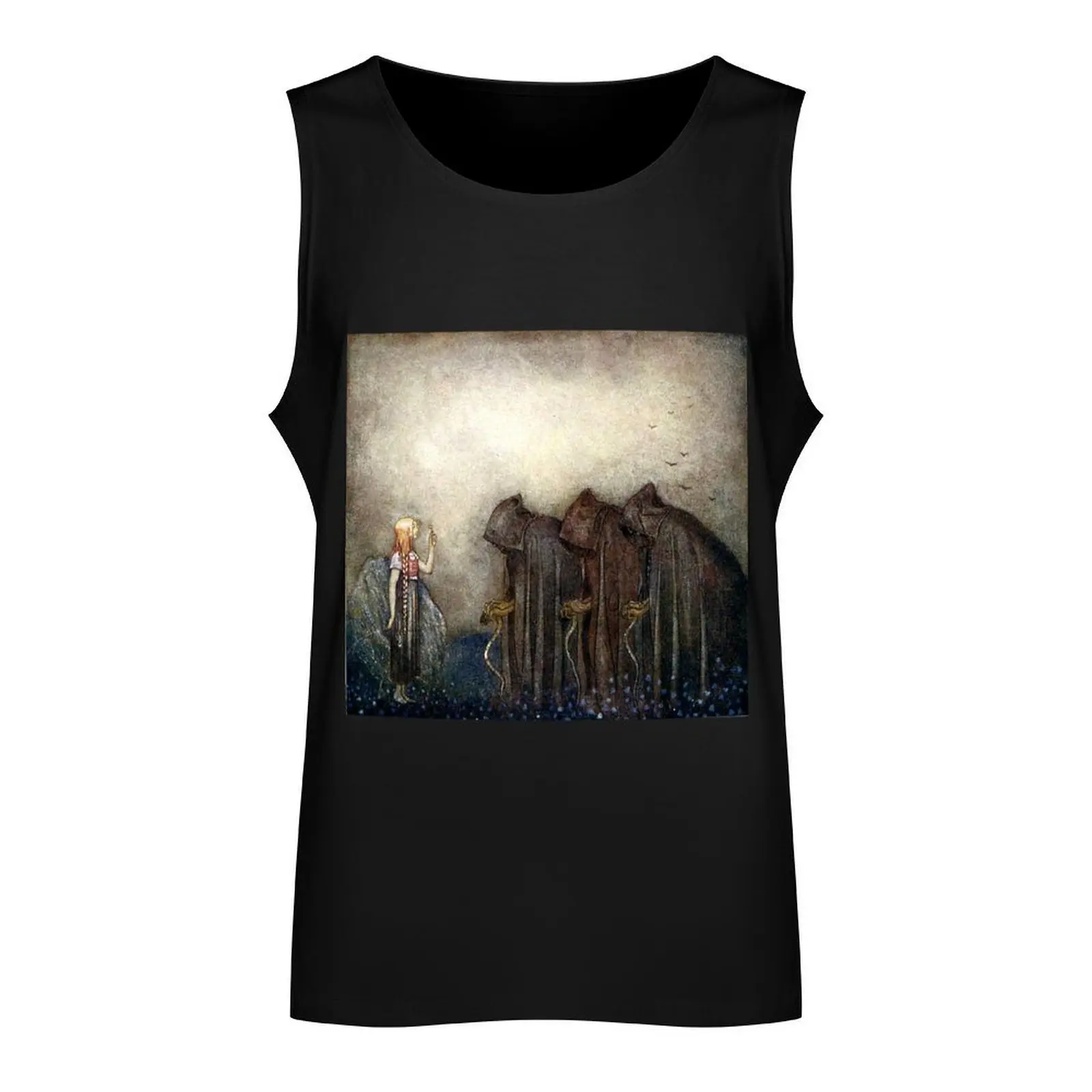 The Gold Key - John Bauer Tank Top Sports clothing bodybuilding Vests Men's sleeveless