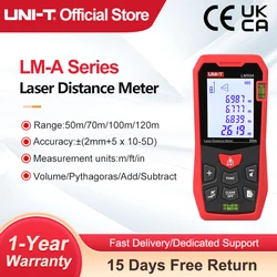 UNI-T Laser Rangefinder LM50A LM70A LM100A LM120A Laser Distance Meter Digital Range Finder Tape Measure