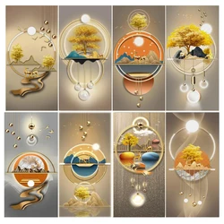 Large 5D Diamond Painting New 2024 Light Luxury Golden Deer Rich Tree Cross Stitch Diamond Embroidery Mosaic Rhinestone Picture
