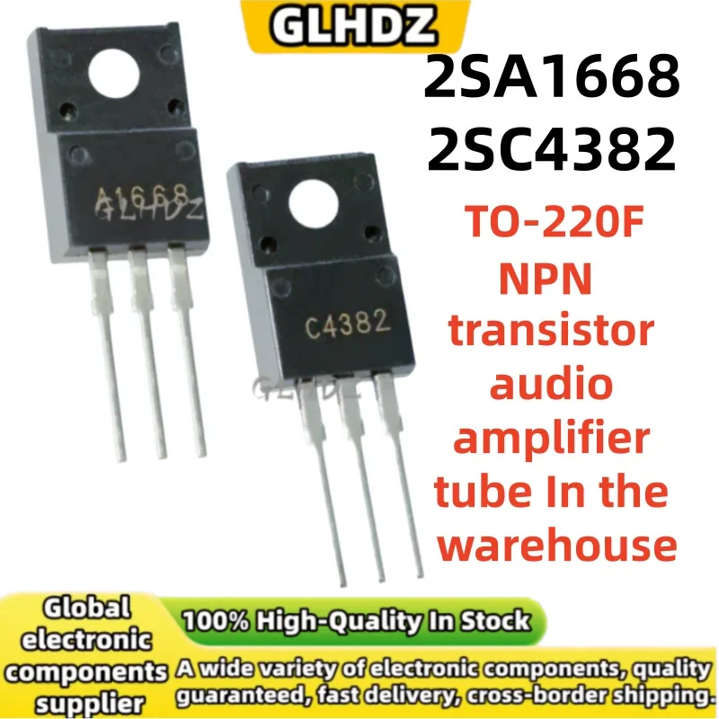 10PCS/10PAIRS 2SA1668 2SC4382 NPN Transistor Audio Amplifier Tube TO-220F In Stock