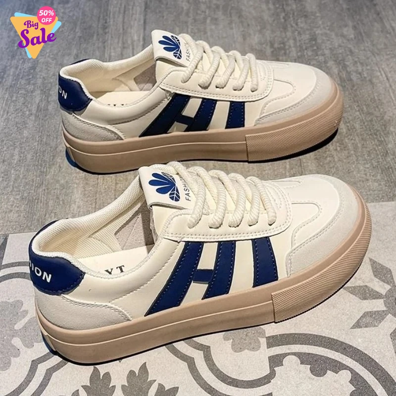 

2026Women's Vulcanize Shoes Design Round Toe Lace Up Sports Casual Women's Sneaker Shoes Comfortable flat shoes zapatos de mujer
