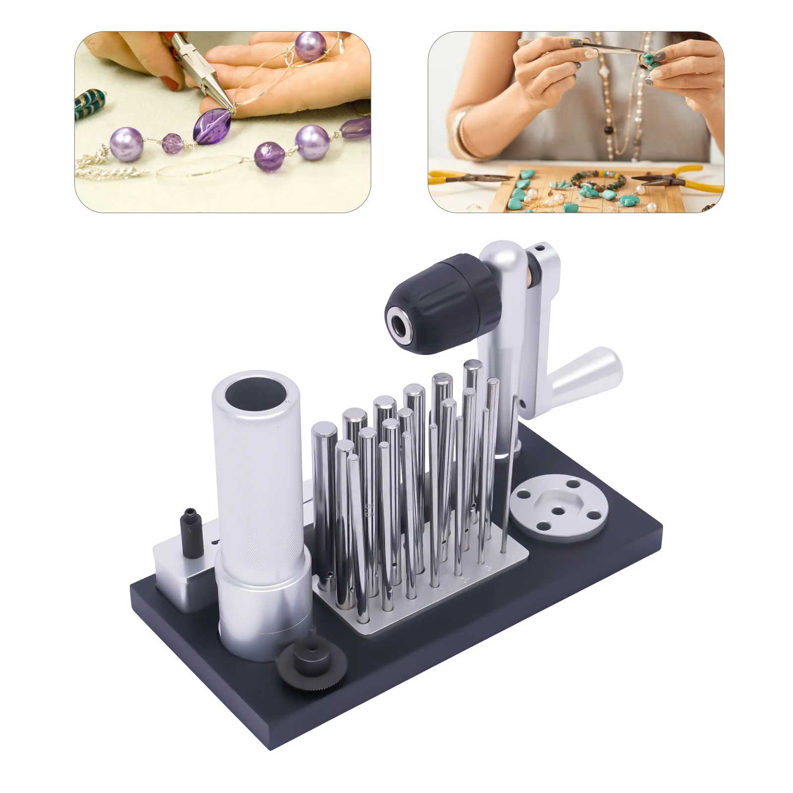 

Jewelry Jump Ring Maker with 20pcs Mandrels Stainless Steel Jump Ring Maker Manual Jump Ring Making Tool for Jewelry DIY Craft