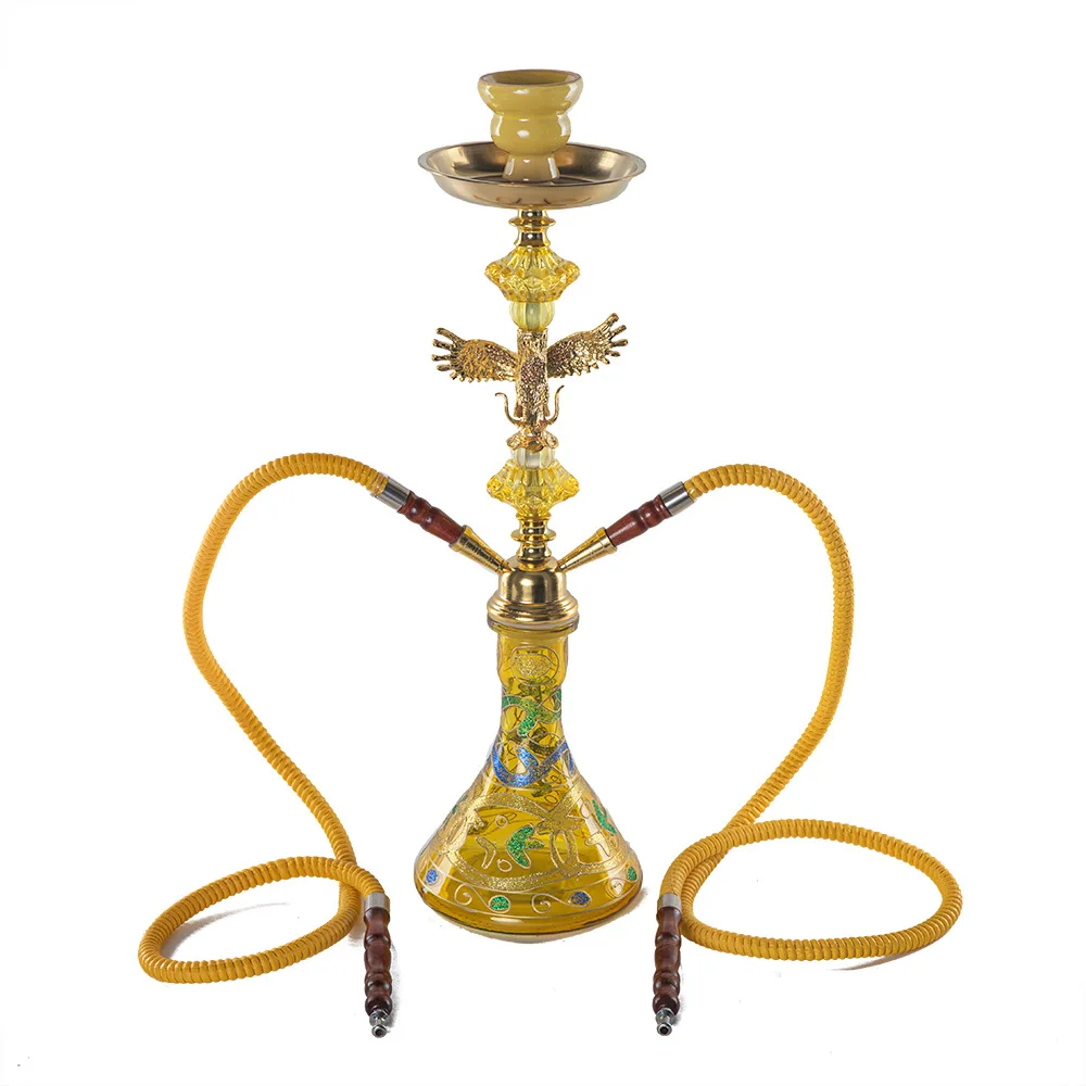 

Arab shisha medium gold eagle local tyrant gold glass pipe smoking set full set