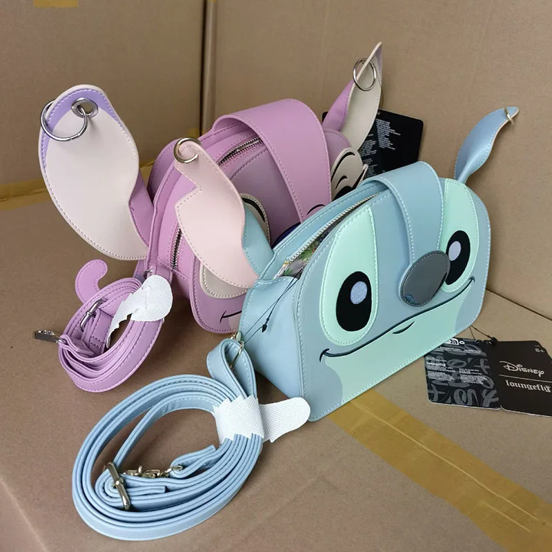 w magazynie loungefly Disney Lilo & Stitc Angie Stitch crossbody Bag Shoulder Bag Phone Card Bag Cartoon Cute Bag Girl Gift Bag