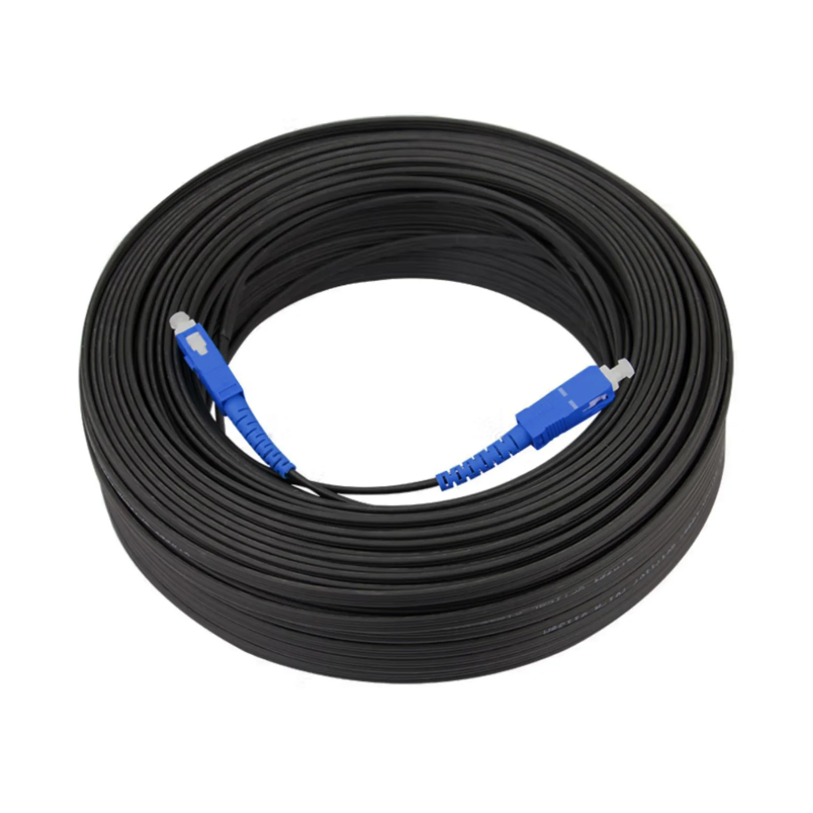 

Indoor Single-mode Single Fiber Optic Cable with SC Connector 50m 1 Core 2 Steel Wire OS2 Jumper Leather Patch Cord