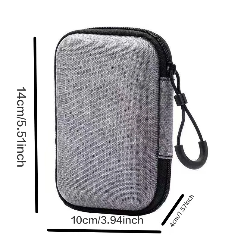 Portable digital storage bag, power bank, headphones, data cable, charging head, hard shell, waterproof, multi-functional