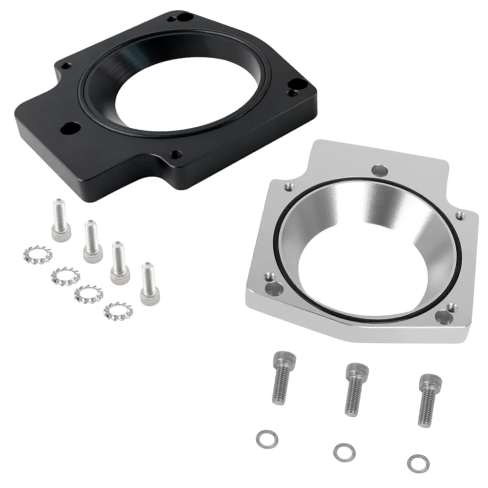 

For GM LS1 LS2 LS6 LS7 LSX LS LS4 Engine Intake Manifold Throttle Body Spacer Adapter Black or Sliver 102mm