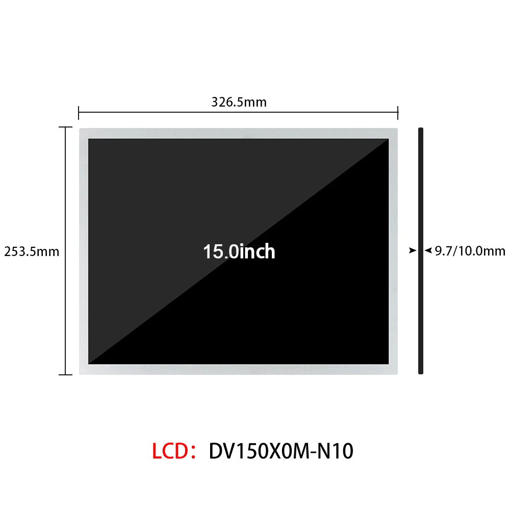 15-inch LCD Display Screen DV150X0M-N10 with 1024x768 Resolution touch lcd  control panel