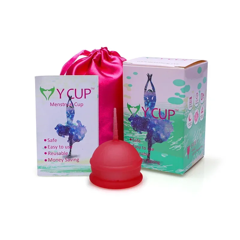 Size S/L Menstrual Cup Medical Silicone Lady Feminine Hygiene Copa Women Period Soft Grade with Storage Case Leak-proof Reusable