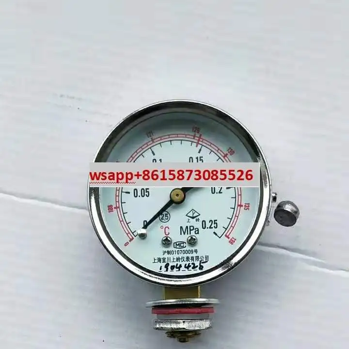 Handheld high-pressure disinfection pot gas gauge sterilization pot dual scale pressure gauge 0-0.25mPa with temperature 138