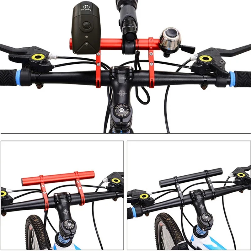 10/20/30cm Bicycle Handlebar Extended Bracket Aluminum MTB Bike Front Light Expansion Bracket Road Cycling Extender Rack Parts