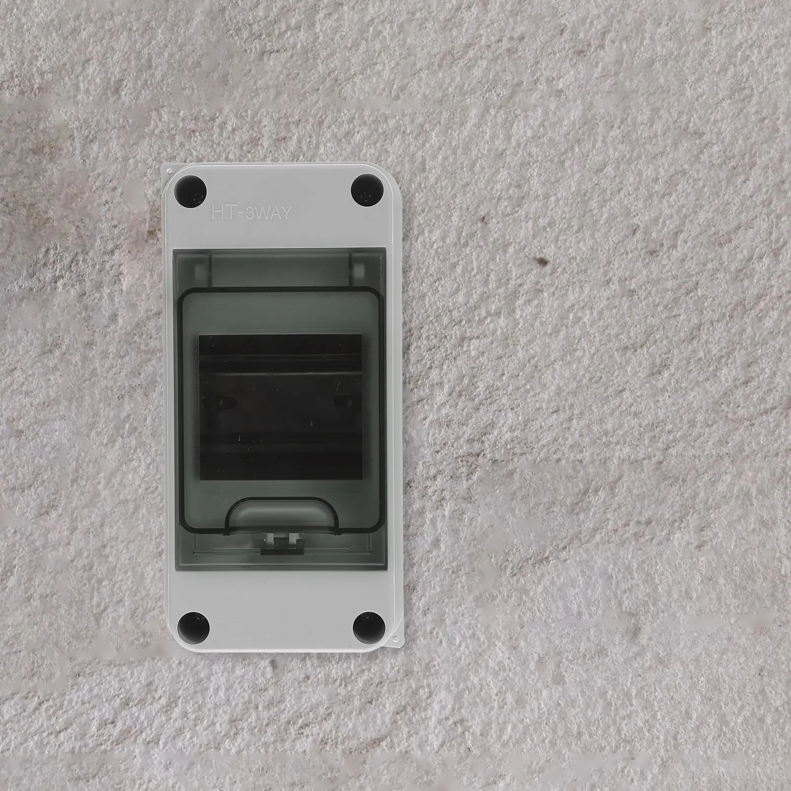 

3-Way Power Distribution Box Sturdy Plastic Electrical Enclosure Weatherproof Security Convenience for Appliances Small Consumer