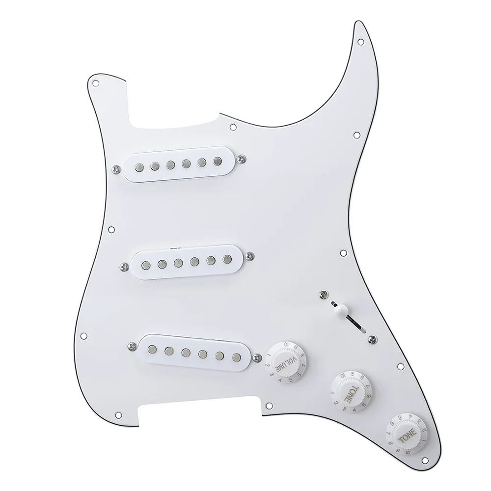 IRIN Electric Guitar Pickguard Pickups Loaded Prewired 11 Hole Single Coil Guitar Pickguard Pickups for FD ST Style Guitar