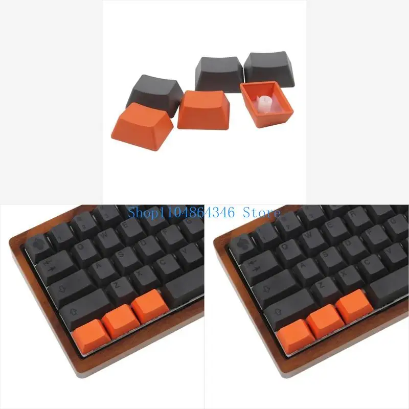 6pcs Gaming Keycaps Durable PBT Keycap OEM Profile R1 1.25U Personality Height Dye-sub for Key Cap for Mechanical Keyboa