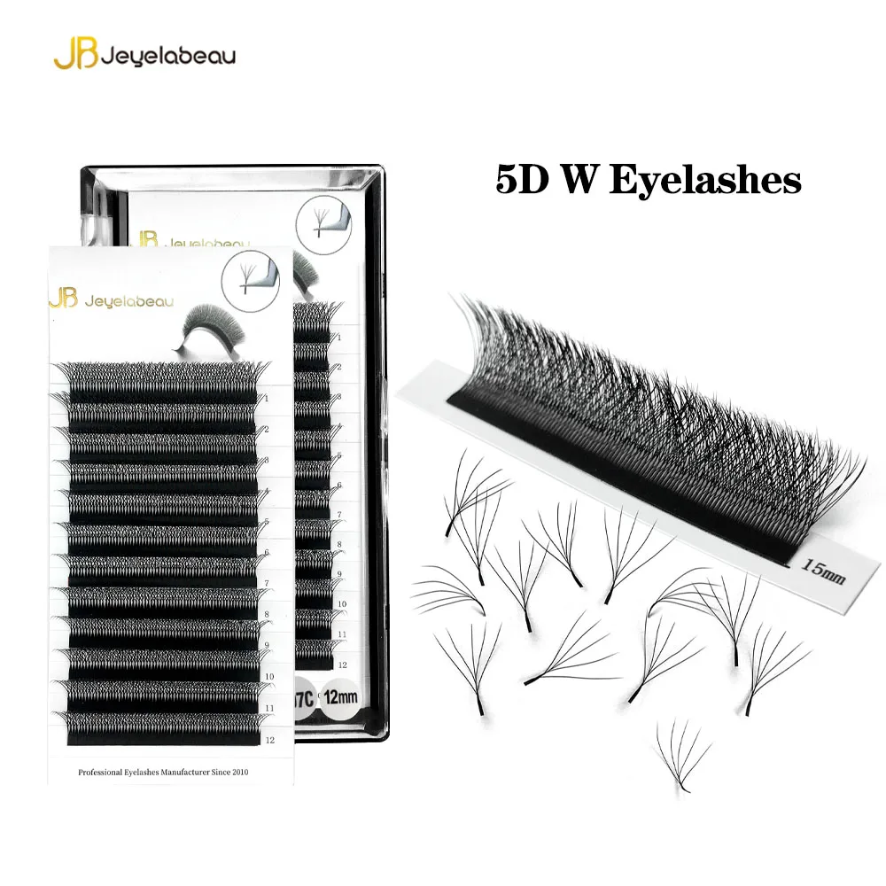 JB Jeyelabe 5D W Shape Lashes Natural Eyelash Extensions 0.07 Thin and light at the root Lash Extension Wholesales