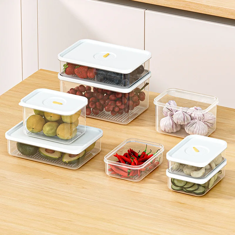 Frozen Meat Dispenser Box Thickened Storage Box Refrigerator Special Food Grade Preservation Box Food Sealing Plastic Small Box