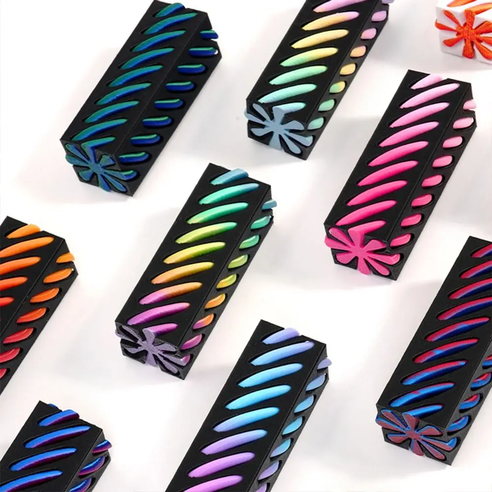 

Square Pillar Helix 3D Printed Pyramid Intelligence Development Colorful Impossible Pass-through Sculpture Anxiety Relaxing