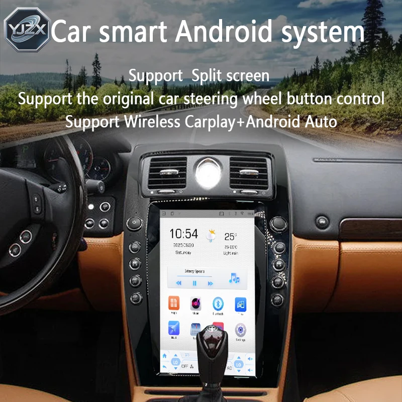 

Для Maserati Quattroporte 2004-2012 стерео видеоплеер мультимедийный навигационный экран GPS Android 15 беспроводной Carplay автомобильный радиоприемник