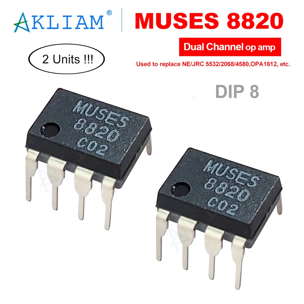 AkLIAM MUSES8820/MUSES8920 オペアンプ SOP8→DIP8