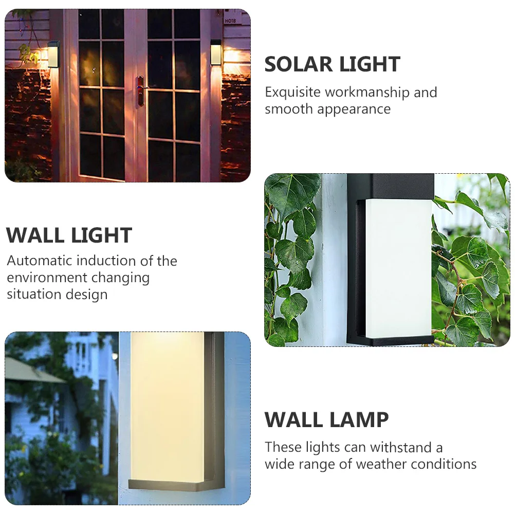 

1pc Garden Waterproof Wall Lamp Glass Wall Lamp Durable Energy Saving Decorative Solar Waterproof Solar Light Light