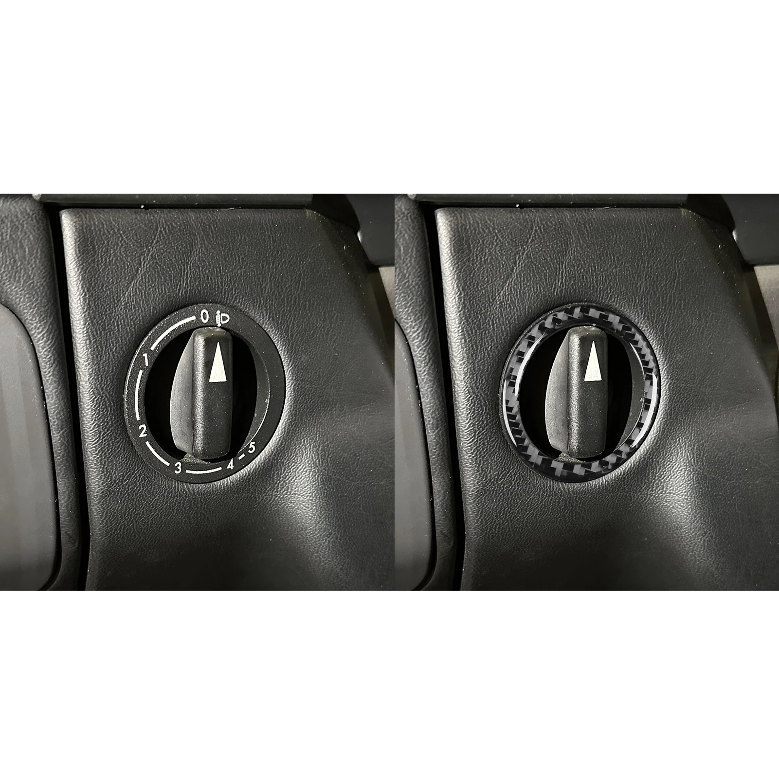 Car Accessories Carbon Fibe Headlight Front Lamp Adjustment Interior Cover Trim Sticker For Benz G-Class G500 G55 W463 2004—2018