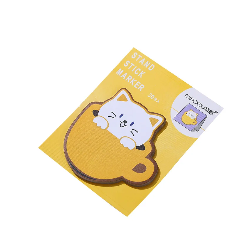 30 Sheets Kawaii Cup Cats Sticky Note Pads Cute Self-Adhesive Memo Notepad School Office Supplies Stationery Planner