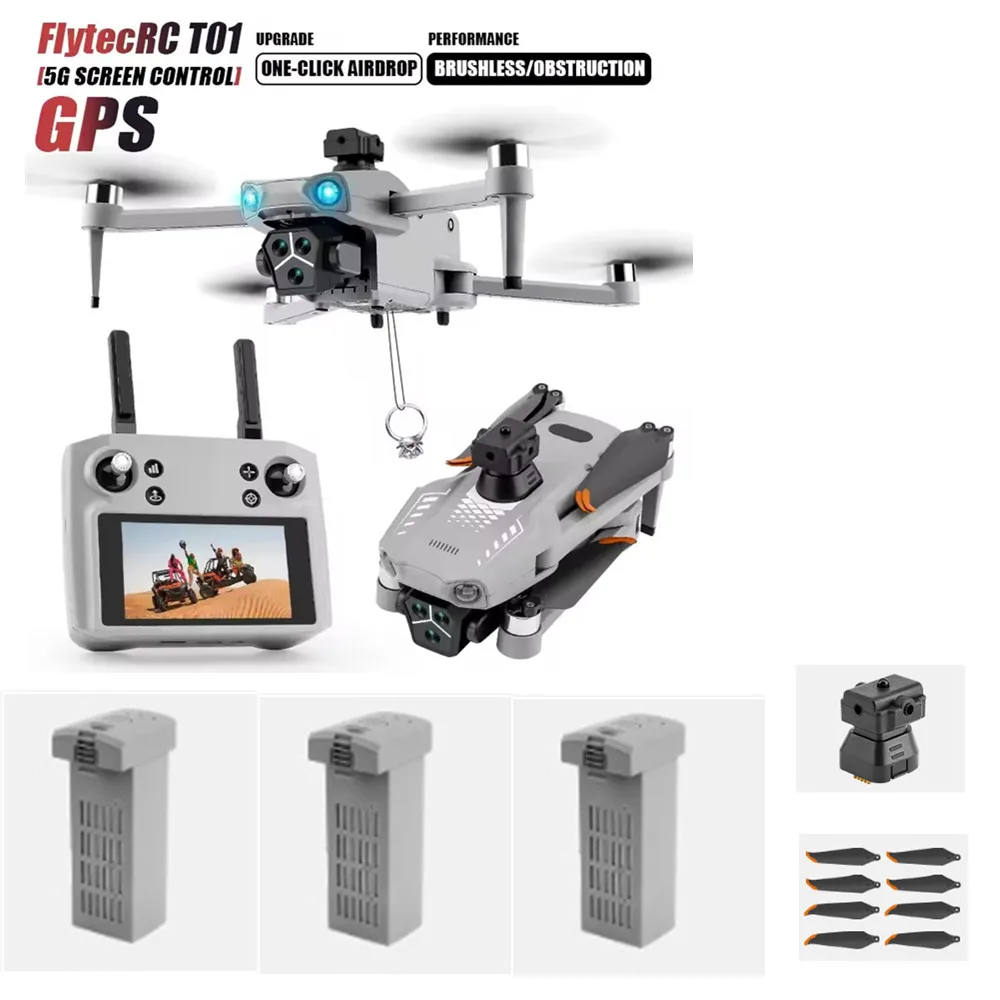 T01 Mini Drone Original Accessories 7.6V 2600mAh Battery / Propeller Maple Leaf Use For T01 Mini Drone Parts T01 Battery