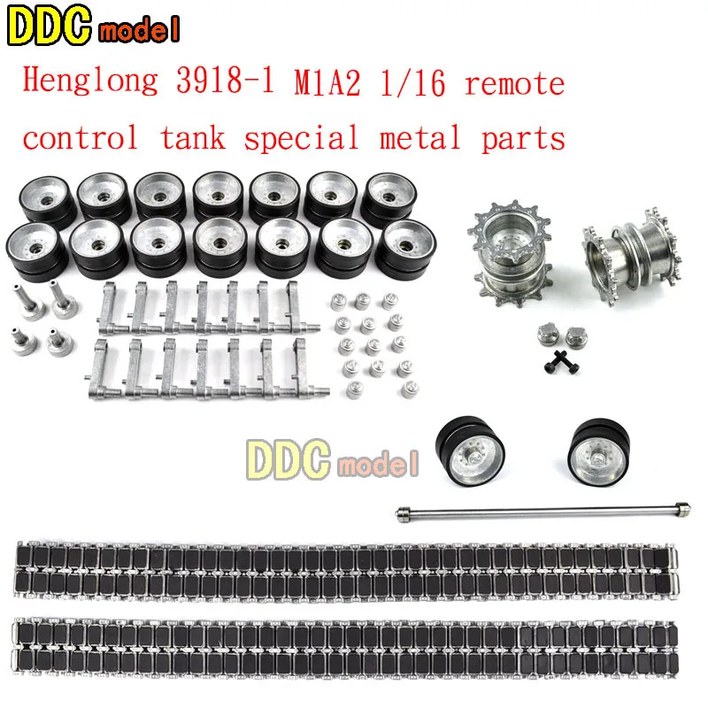 Henglong HL3918-1 M1A2 1/16 RC tank upgrade parts metal wheels hubS set metal track gear