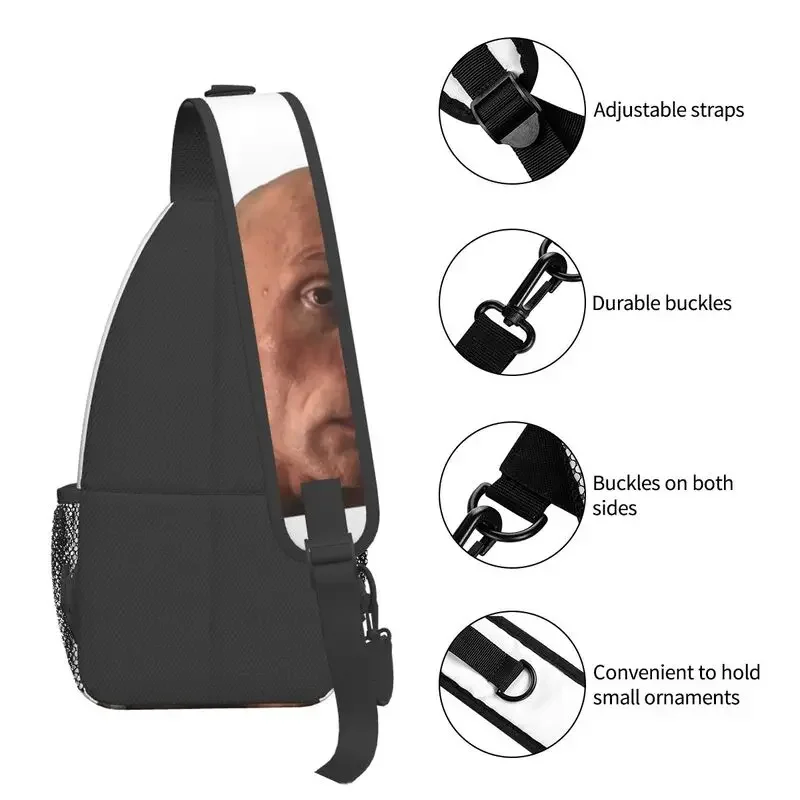 Eyebrow Meme Dwayne The Rock Johnson Sling Chest Crossbody Bag Men Cool Shoulder Backpack for Hiking image 5