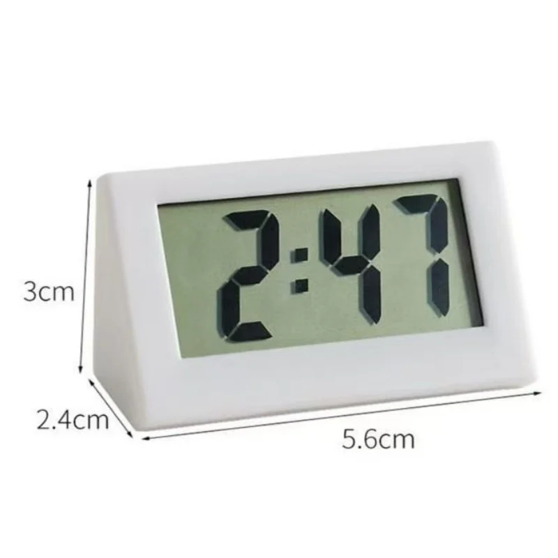 Mini Small Car Desk Digital Clock Watch Gauges Mini Digital LCD Screen Travel Electronic Clock For Home Office Desktop Clocks