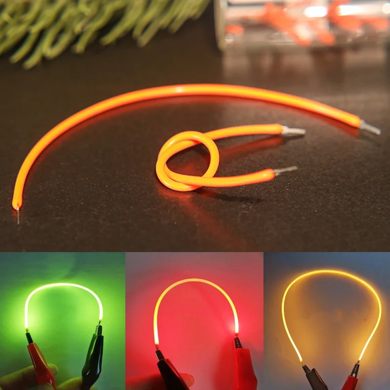 

Super Fine LED COB Filament DC3V Flexible Waterproof Ribbon Tape Silicone Light DIY 38/300mm Edison Bulb Part Fitting 5pcs/lot
