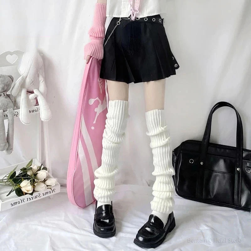 

Lengthened JK Warmer 70cm Over Knee Leg Uniform Long Socks Lolita Knitted Boot Socks Pile Up Socks Foot Warming Cover