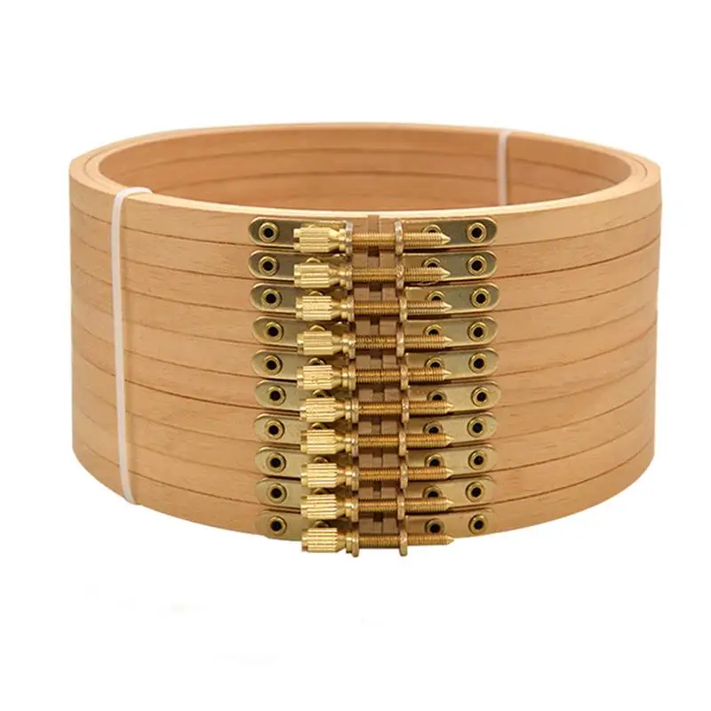 High Quality Beech Wood Embroidery Hoop Wooden Embroidery Circle Rings Holder For Embroideri Cross Stitch Home Sewing Tools