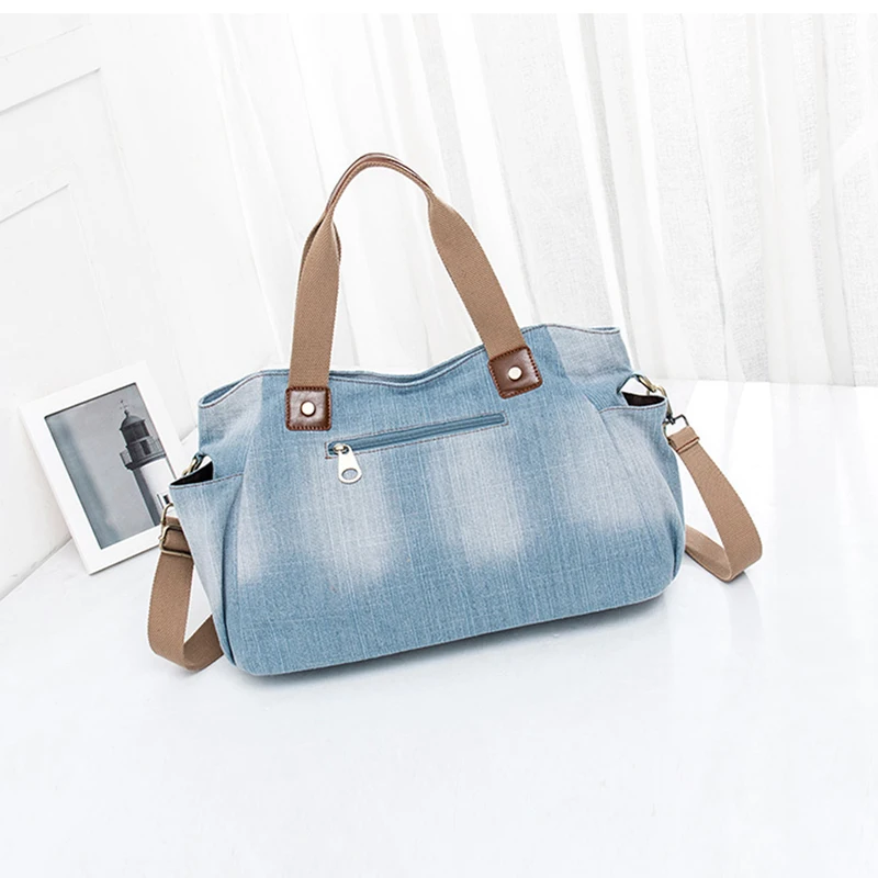 Annmouler Luxury Bags for Women Fashion Large Capacity Handbag Denim Tote Bag Female Shoulder Bag sac a main femme 2022 Purse