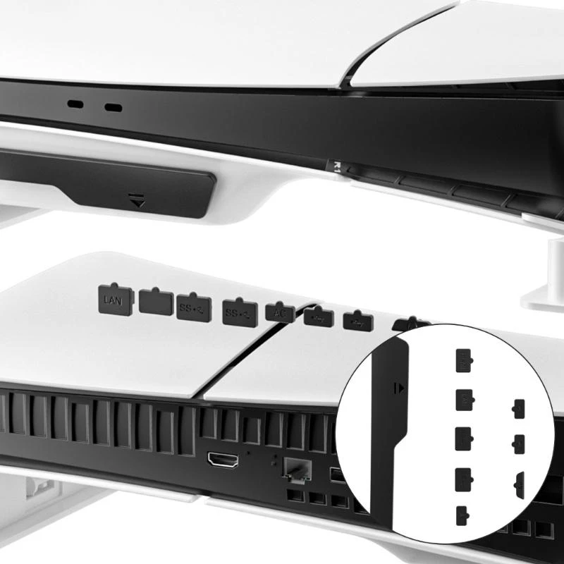 Tapón antipolvo para consola de juegos delgada, Protector de silicona contra el polvo, cubierta antipolvo, tapón a prueba de polvo para evitar el polvo del cabello